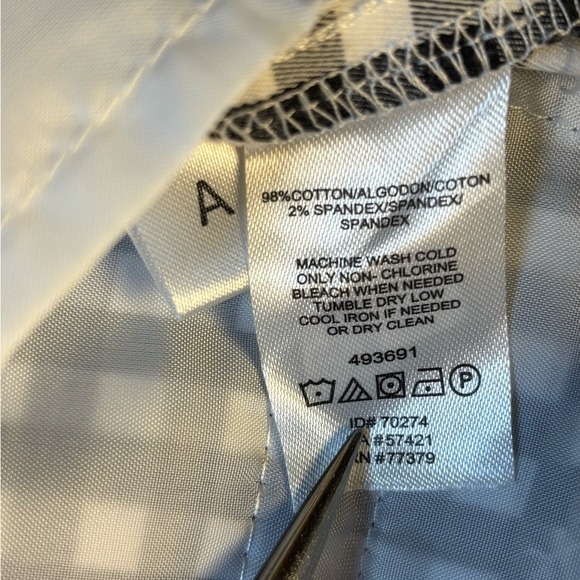 Ann Taylor Factory Gingham Ankle Pants Size 6 Preppy Career Stretch Cottagecore - Picture 5 of 9